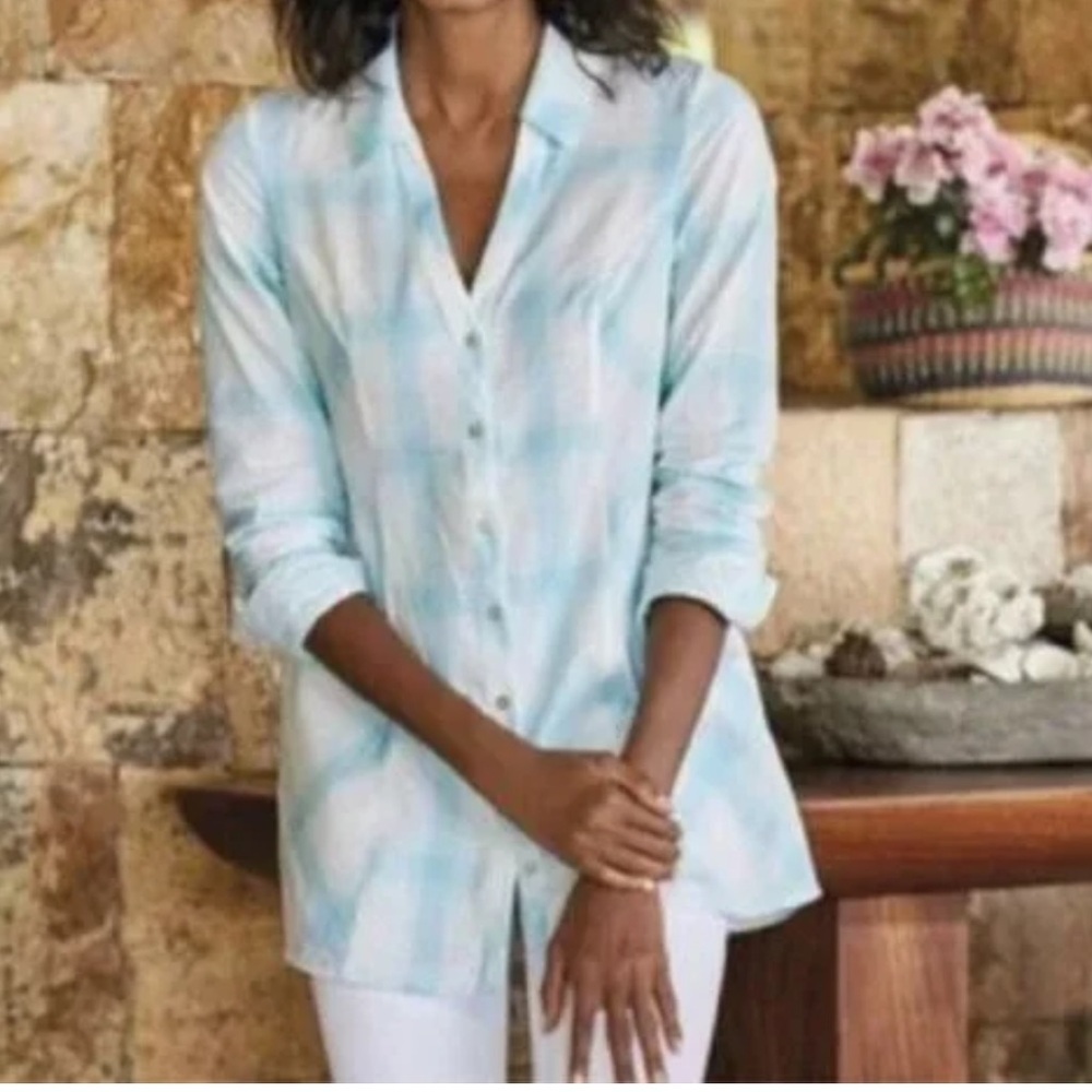 Soft Surroundings Parker tunic blouse Cotton Size Large